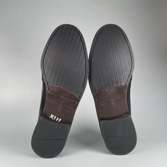 Cole Haan Pinch Men’s 9 W Black Leather Slip On Lincoln Bit Loafers Dress Shoes - Picture 4 of 9